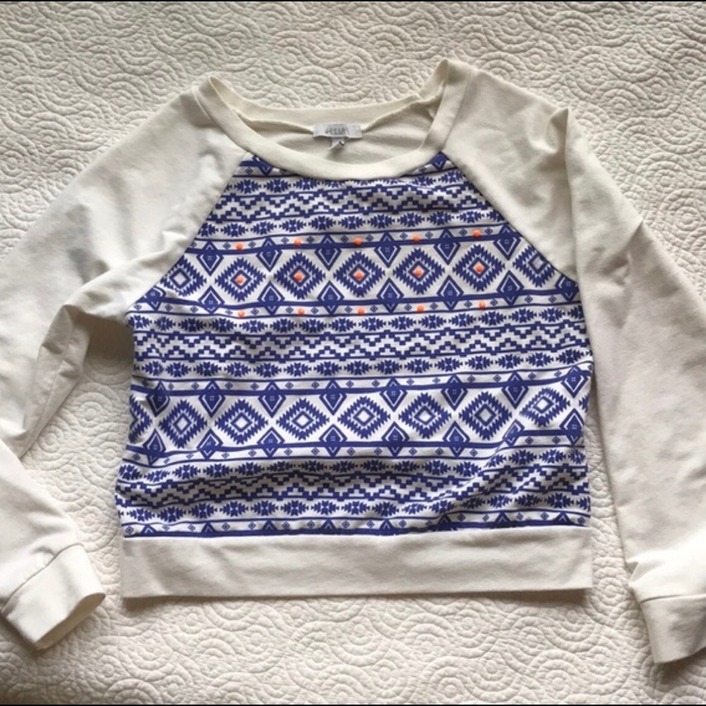 dELiA’s geometric/tribal long sleeve tee